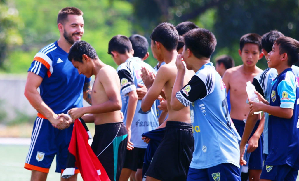 Andy Clawson coaching at Bangkok FC