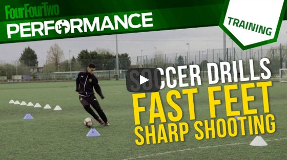Soccer shooting drill: Fast feet, sharp shooting