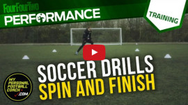 Soccer Shooting Drill: Spin & Finish