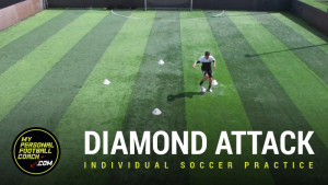 Individual Soccer Practice - Diamond Attack
