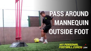 Passing around mannequin with outside foot