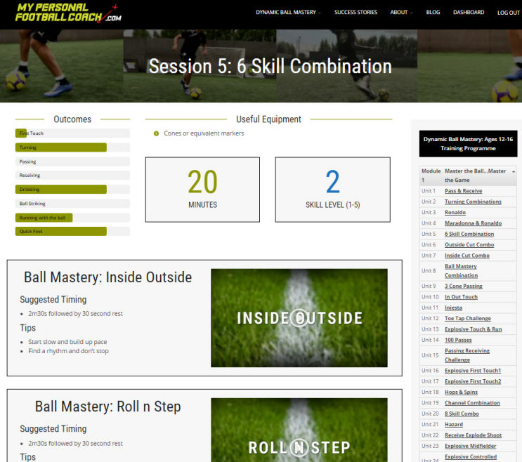 Elite Soccer Training Programme Dynamic Ball Mastery Session