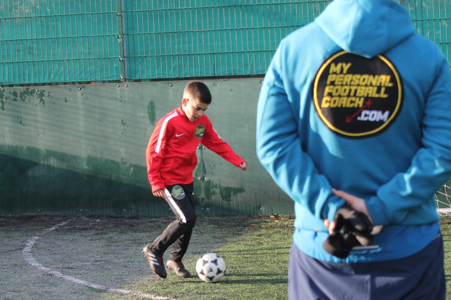 Young Boy Football Training